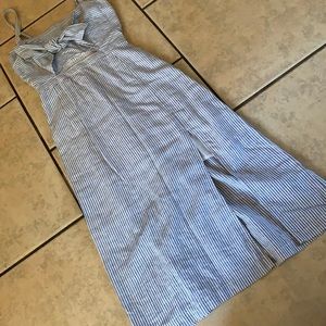 Abercrombie and Fitch linen cutout midi dress